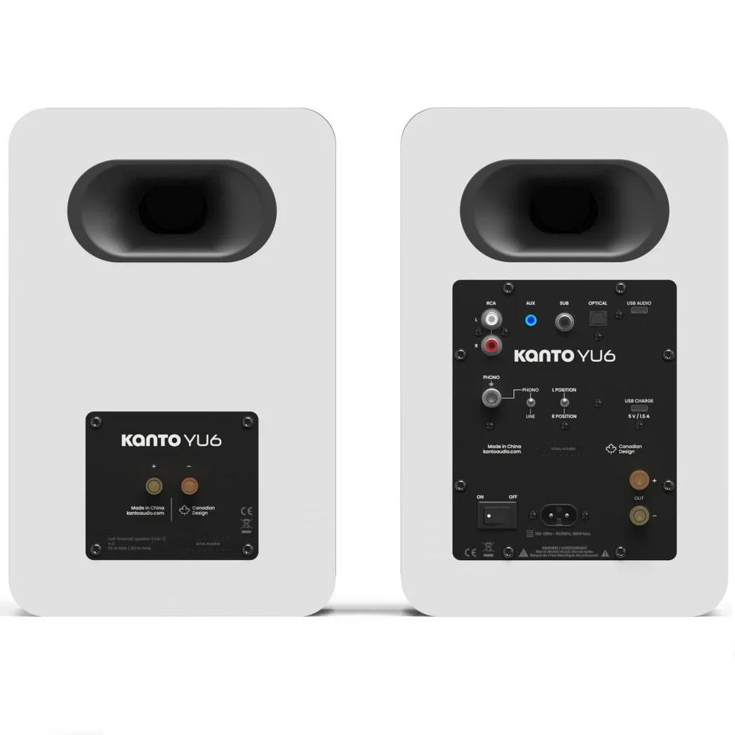 Kanto Yu6 G2 (2nd Gen) Wireless Bluetooth Desktop Bookshelf Speakers (with Phono Built-in)