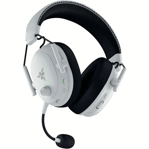 Razer BlackShark V3 Pro Wired/Wireless Bluetooth+2.4GHz Noise-Cancelling Multi-Platform Over-Ear Gaming Headset with Mic - White