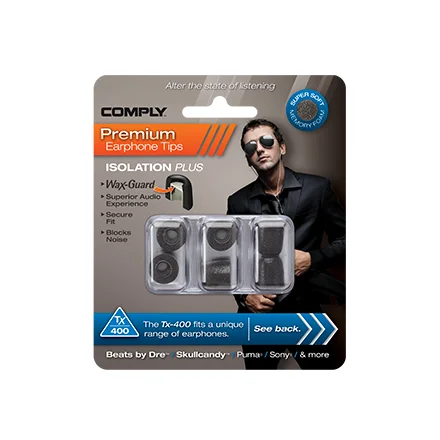 Comply Tx-400 Isolation Foam Eartips with WaxGuard