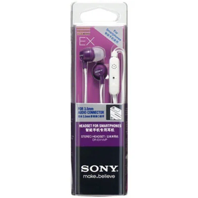Sony DR-EX14VP In-Ear Earphone with Mic - Purple