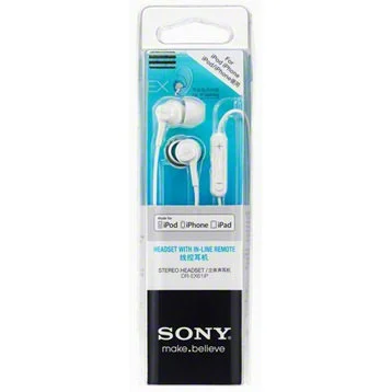 Sony DR-EX61IP In-Ear Earphone with Mic - White