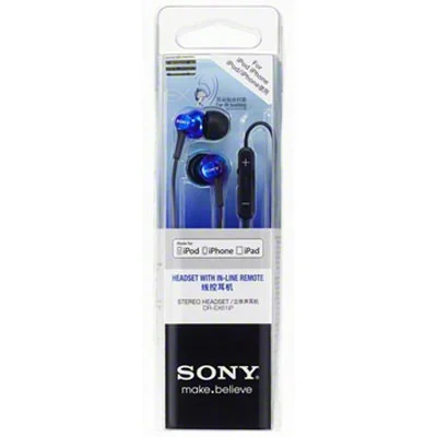 Sony DR-EX61IP In-Ear Earphone with Mic - Blue