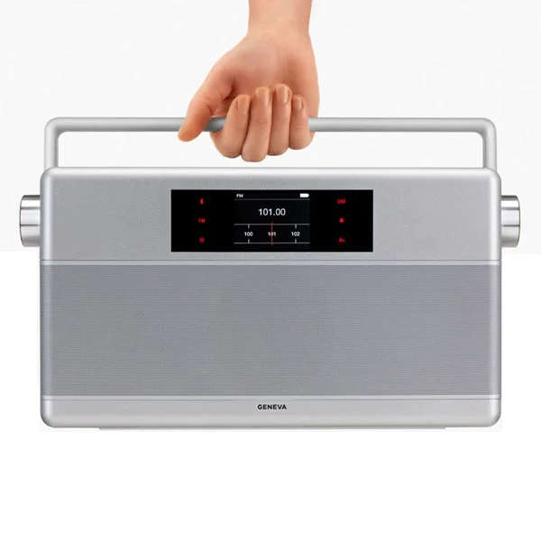 Geneva WorldRadio Wireless Bluetooth Speaker - Silver