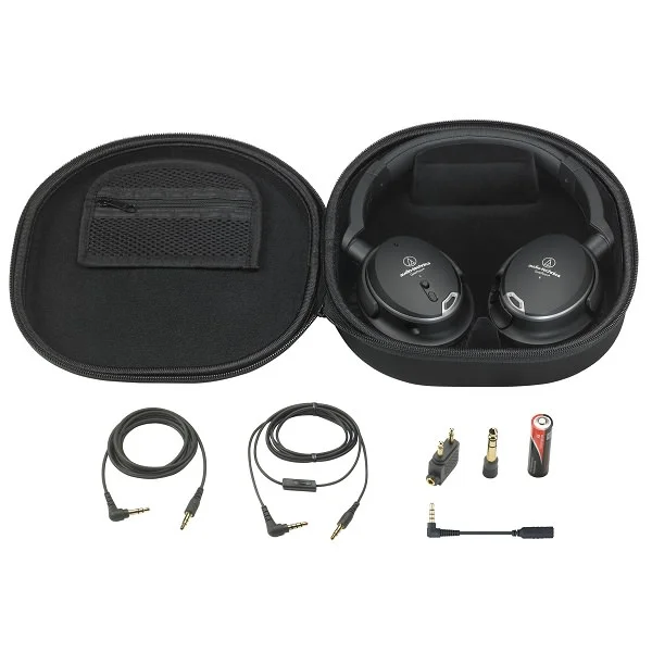 Audio-Technica ATH-ANC9 Noise-Cancelling Over-Ear Headphone with Mic