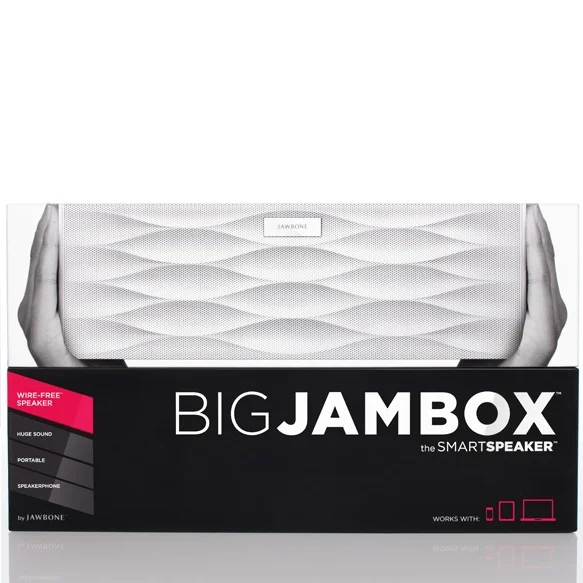 Jawbone Big Jambox Wireless Bluetooth 2.2 Speaker System - White Wave