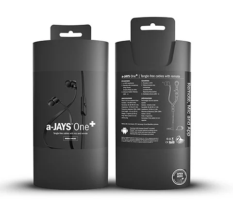 JAYS a-JAYS One+ In-Ear Earphone with Mic - Black