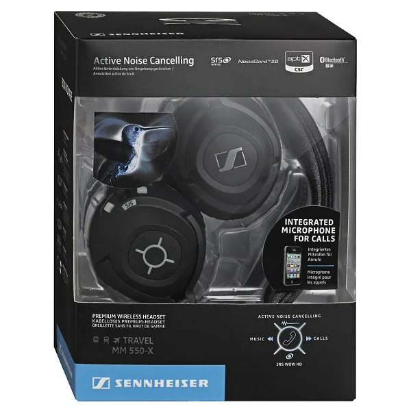 Sennheiser MM 550-X Travel Wireless Bluetooth Noise-Cancelling Over-the-Ear Headphone with Mic