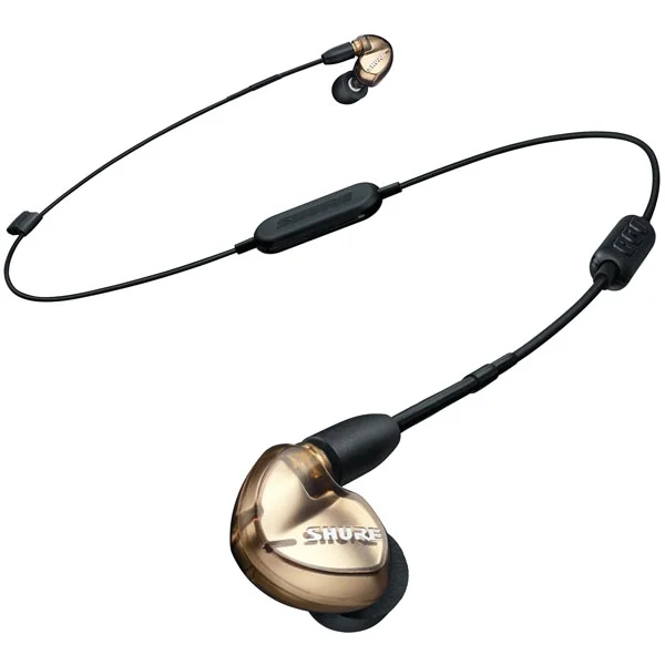 Shure SE535 3-Driver Wired/Wireless Bluetooth In-Ear Earphone with Mic - Metallic Bronze