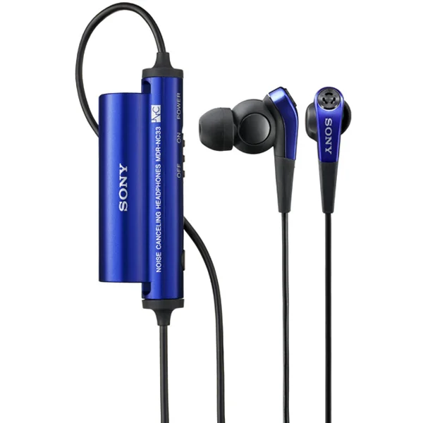 Sony MDR-NC33 Noise-Cancelling In-Ear Earphone - Blue