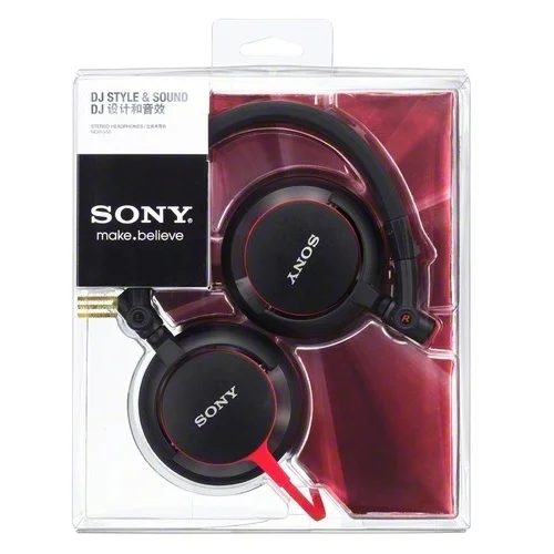 Sony MDR-V55 DJ-Style On-Ear Headphone - Red