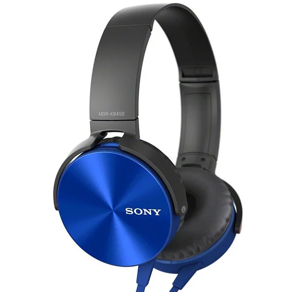 Sony MDR-XB450AP On-Ear Headphone with Mic - Blue
