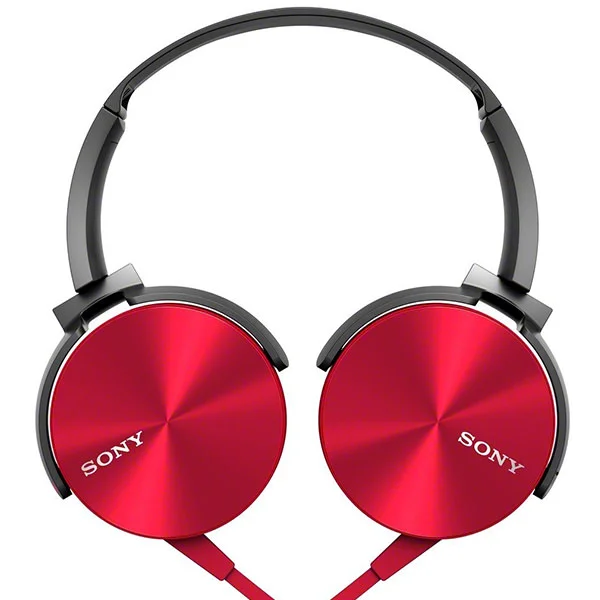 Sony MDR-XB450AP On-Ear Headphone with Mic - Red
