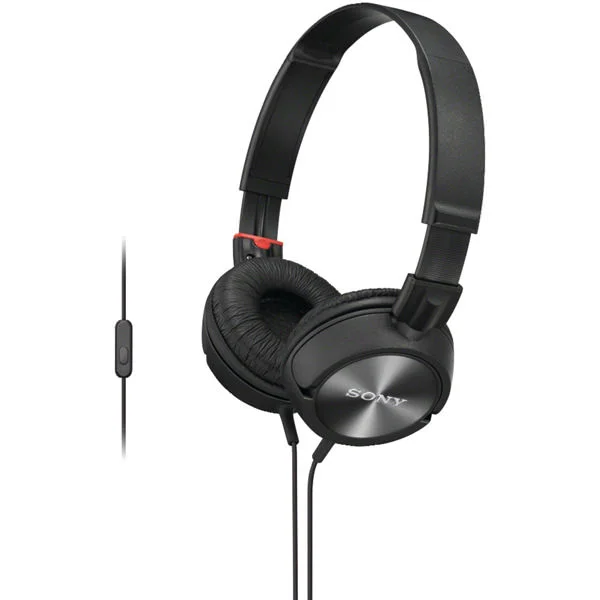 Sony MDR-ZX300AP On-Ear Headphone with Mic - Black