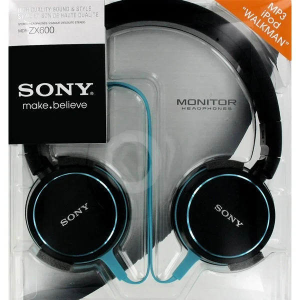 Sony MDR-ZX600 On-Ear Headphone - Blue