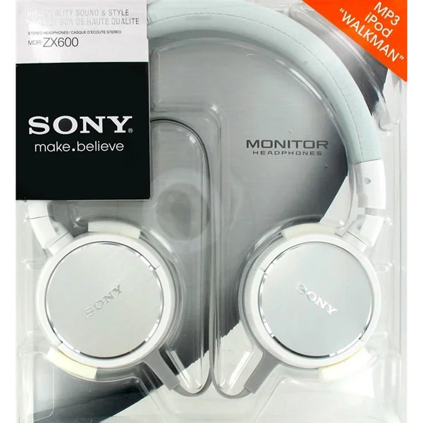 Sony MDR-ZX600 On-Ear Headphone - White