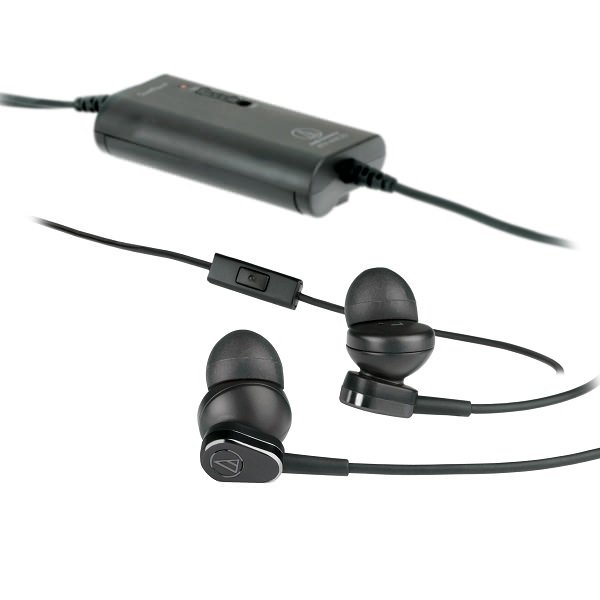 Audio-Technica ATH-ANC33iS Noise-Cancelling In-Ear Earphone with Mic Audio-Technica ATH-ANC33iS Noise-Cancelling In-Ear Earphone with Mic