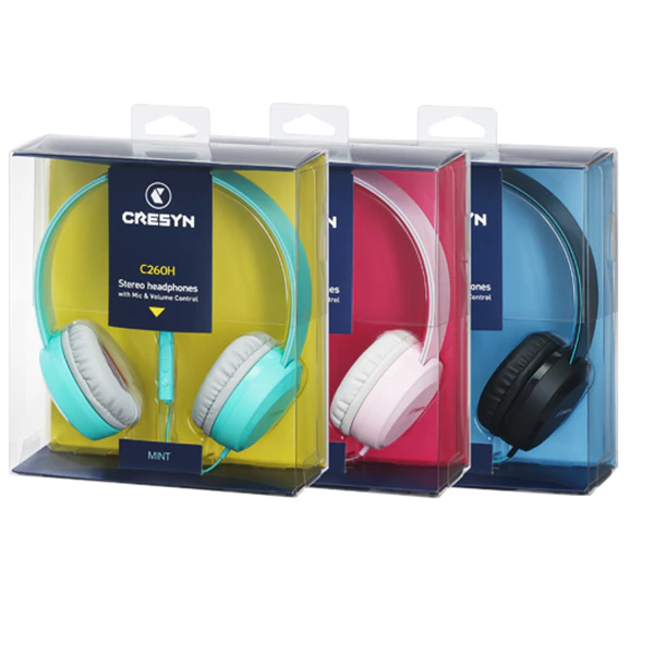 Cresyn C260H On-Ear Headphone with Mic - Black