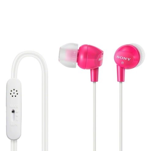 Sony DR-EX14VP In-Ear Earphone with Mic - Pink Sony DR-EX14VP In-Ear Earphone with Mic - Pink