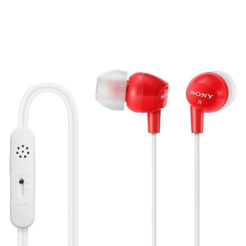 Sony DR-EX14VP In-Ear Earphone with Mic - Red