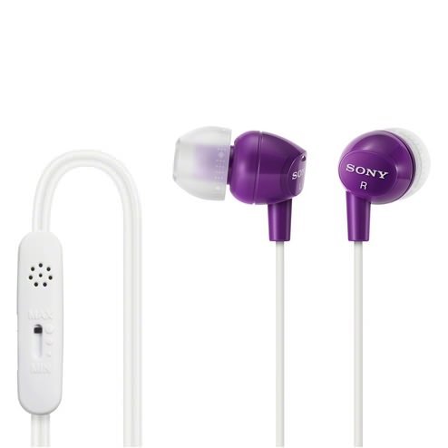 Sony DR-EX14VP In-Ear Earphone with Mic - Purple Sony DR-EX14VP In-Ear Earphone with Mic - Purple