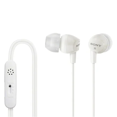 Sony DR-EX14VP In-Ear Earphone with Mic - White