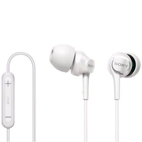Sony DR-EX61IP In-Ear Earphone with Mic - White Sony DR-EX61IP In-Ear Earphone with Mic - White