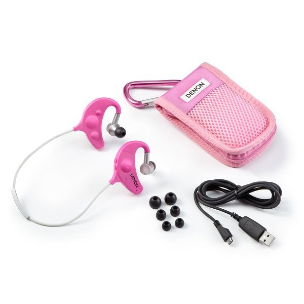 Denon AH-W150 Wireless Bluetooth Neckband In-ear Earphone with Mic - Pink Denon AH-W150 Wireless Bluetooth Neckband In-ear Earphone with Mic - Pink