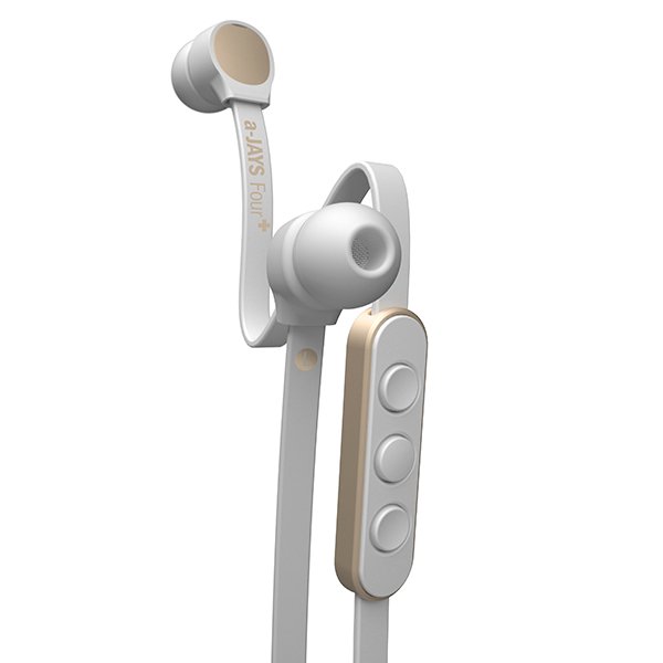JAYS a-JAYS Four+ In-Ear Earphone with Mic - White/Gold