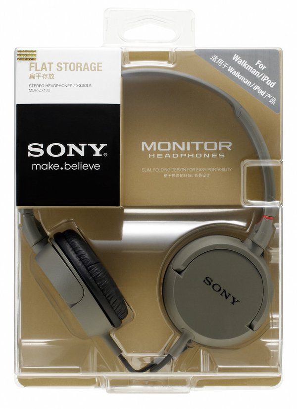Sony MDR-ZX100 On-Ear Headphone - Grey Sony MDR-ZX100 On-Ear Headphone - Grey