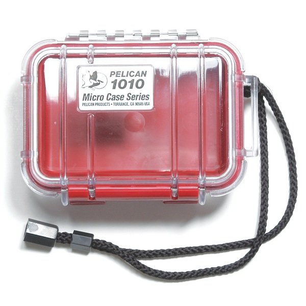 Pelican 1010 Micro Case - Clear Red Pelican 1010 Micro Case - Clear Red