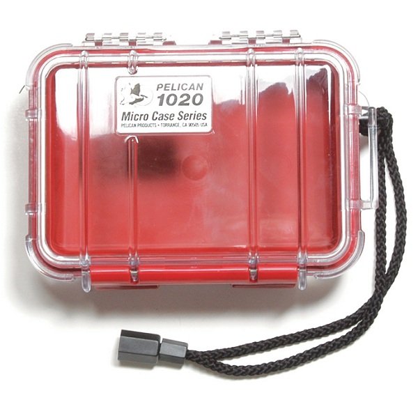 Pelican 1020 Micro Case - Clear Red Pelican 1020 Micro Case - Clear Red