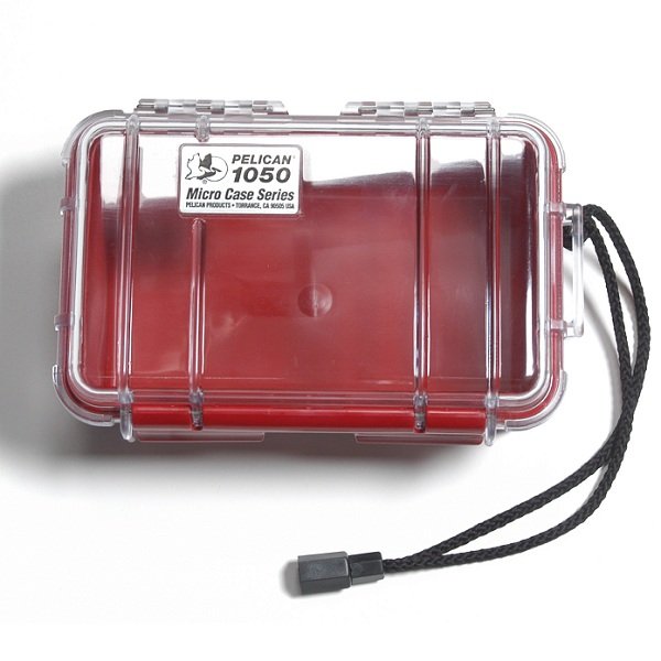 Pelican 1050 Micro Case - Clear Red Pelican 1050 Micro Case - Clear Red