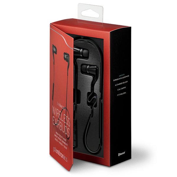 Plantronics BackBeat GO 2 + Charging Case Wireless Bluetooth In-Ear Earphone with Mic - Black Plantronics BackBeat GO 2 + Charging Case Wireless Bluetooth In-Ear Earphone with Mic - Black