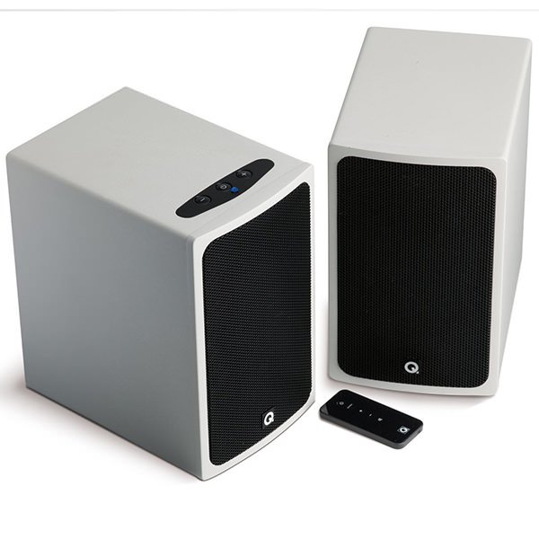 Q Acoustics Q-Media BT3 Bluetooth Powered Bookshelf 2.0 Speaker System - White Q Acoustics Q-Media BT3 Bluetooth Powered Bookshelf 2.0 Speaker System - White