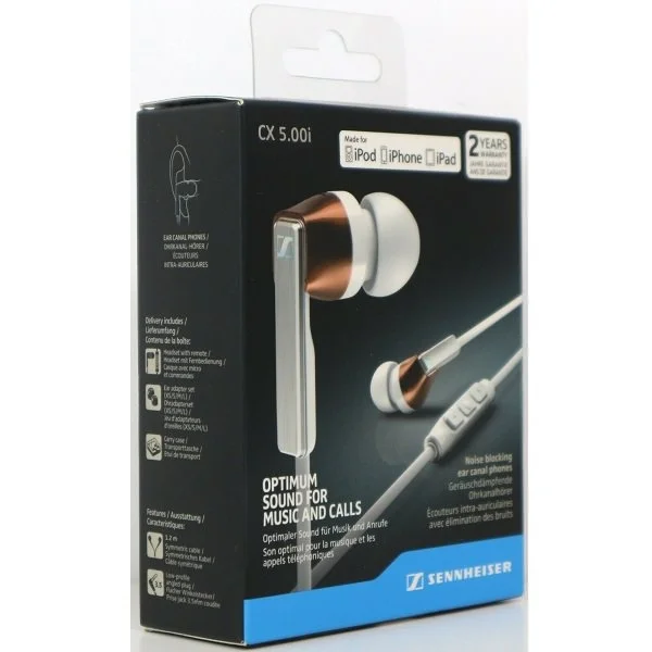 Sennheiser CX 5.00 I Lightning In-Ear Earphone with Mic - White