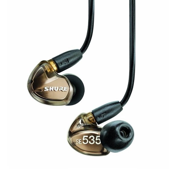 Shure SE535 3-Driver Wired/Wireless Bluetooth In-Ear Earphone with Mic - Metallic Bronze Shure SE535 3-Driver Wired/Wireless Bluetooth In-Ear Earphone with Mic - Metallic Bronze