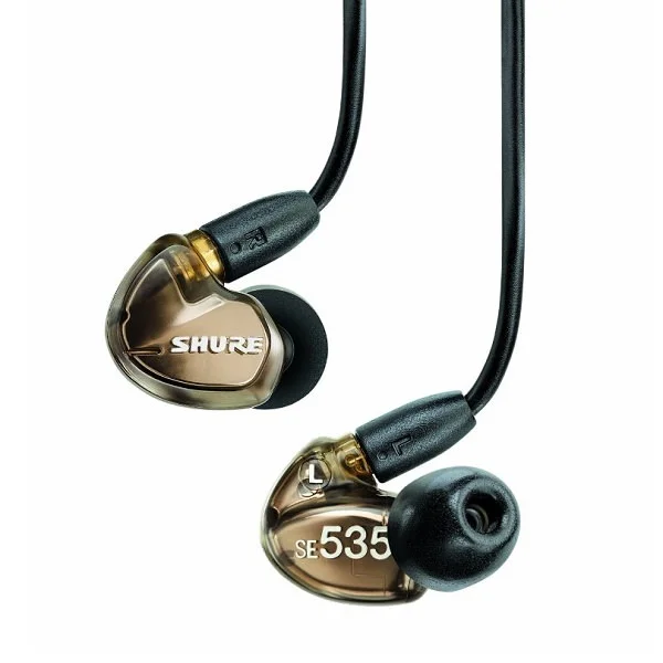 Shure SE535 3-Driver Wired/Wireless Bluetooth In-Ear Earphone with Mic - Metallic Bronze