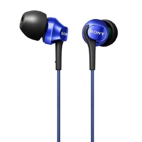 Sony MDR-EX100LP In-Ear Earphone - Blue Sony MDR-EX100LP In-Ear Earphone - Blue