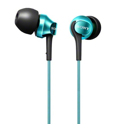 Sony MDR-EX100LP In-Ear Earphone - Turquoise Blue Sony MDR-EX100LP In-Ear Earphone - Turquoise Blue