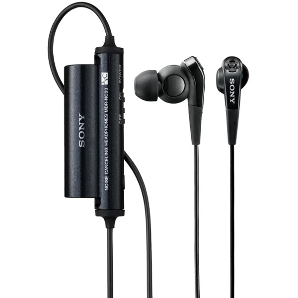 Sony MDR-NC33 Noise-Cancelling In-Ear Earphone - Black