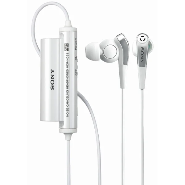 Sony MDR-NC33 Noise-Cancelling In-Ear Earphone - White