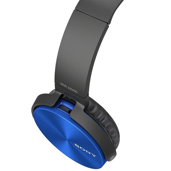 Sony MDR-XB450AP On-Ear Headphone with Mic - Blue Sony MDR-XB450AP On-Ear Headphone with Mic - Blue