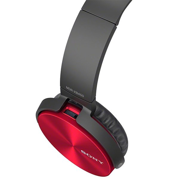 Sony MDR-XB450AP On-Ear Headphone with Mic - Red