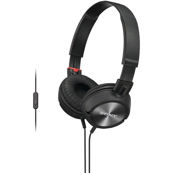 Sony MDR-ZX300AP On-Ear Headphone with Mic - Black Sony MDR-ZX300AP On-Ear Headphone with Mic - Black