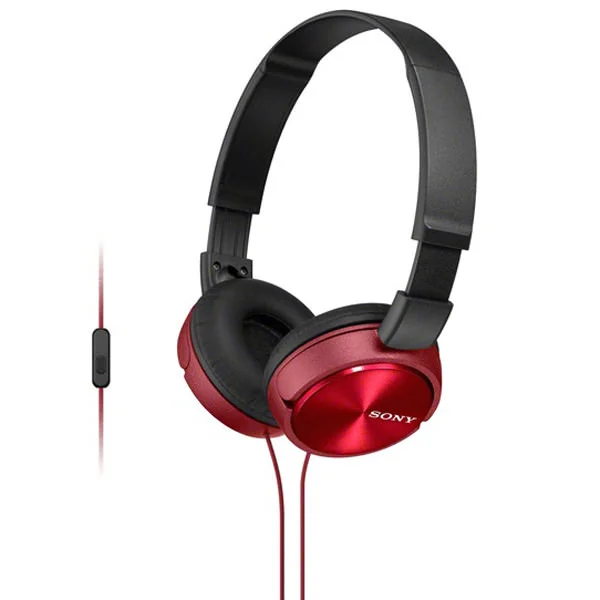 Sony MDR-ZX310AP On-Ear Headphone with Mic - Red