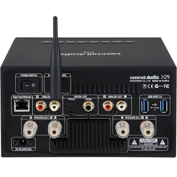 cocktailAudio X14 MQA Wireless Bluetooth Receiver, WiFi/Ethernet Network Music Streamer & Power Amplifier All-in-one Smart Hi-Fi Media System