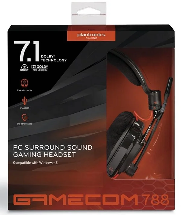 Plantronics GameCom 788 Over-Ear USB Headphones with Mic