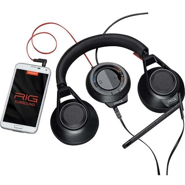 Plantronics RIG Surround Gaming VOIP Over-the-Ear Headset with Mic - Black