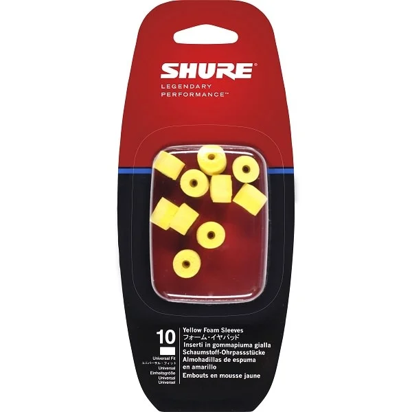 Shure EAYLF1 Yellow Sleeve Foam Eartips
