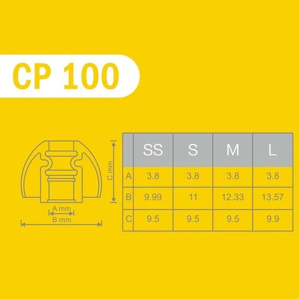 SpinFit CP100 Silicone Eartips